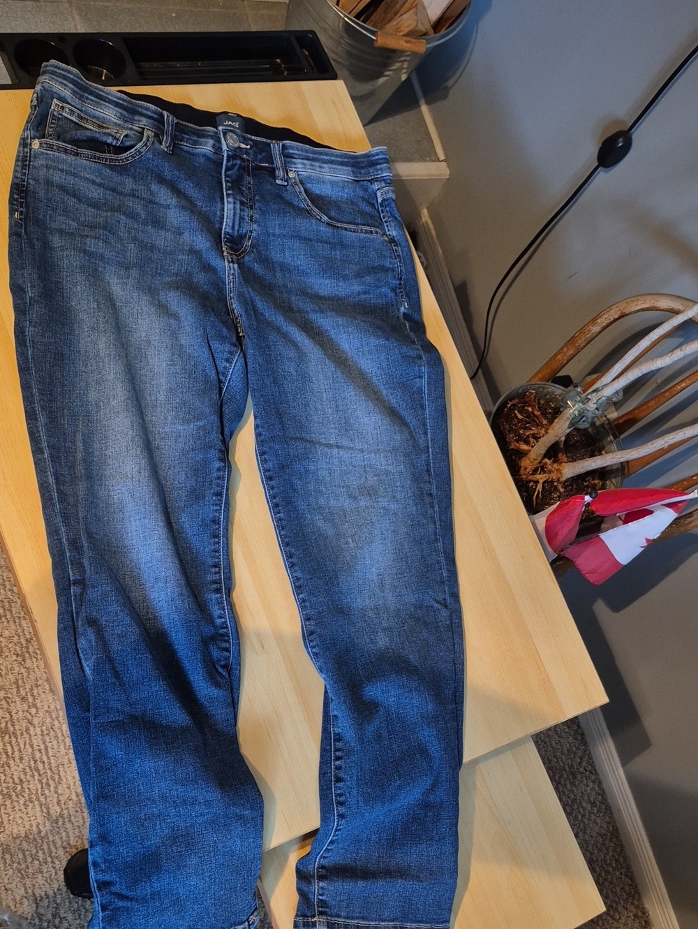 Jag Jeans Straight-Leg Dark Blue Wash Jeans